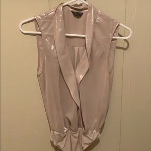 Topshop shiny body suit blouse